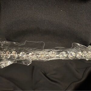 Silver Floral Crystal Headband BNWT